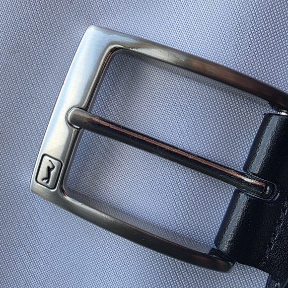 Stylish Black and Gray Woven Belt With 100% Leather Details Unisex 42" X 1.5" - Picture 3 of 11